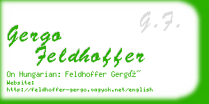 gergo feldhoffer business card